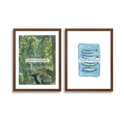 The Heron and Sardines Print Pack