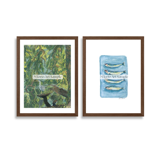 The Heron and Sardines Print Pack