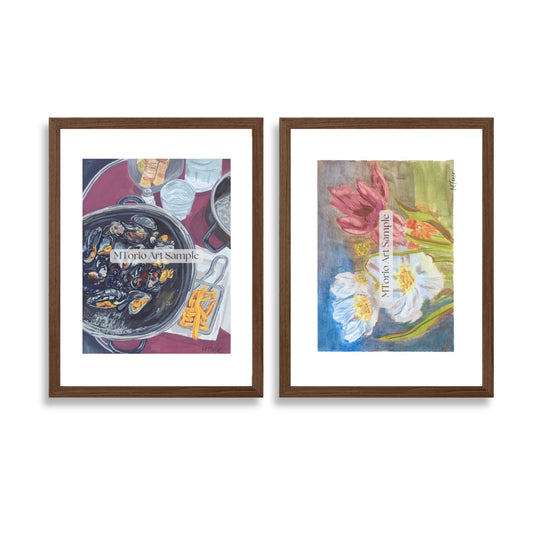 Moules Frites and Vintage Bloom Print Pack