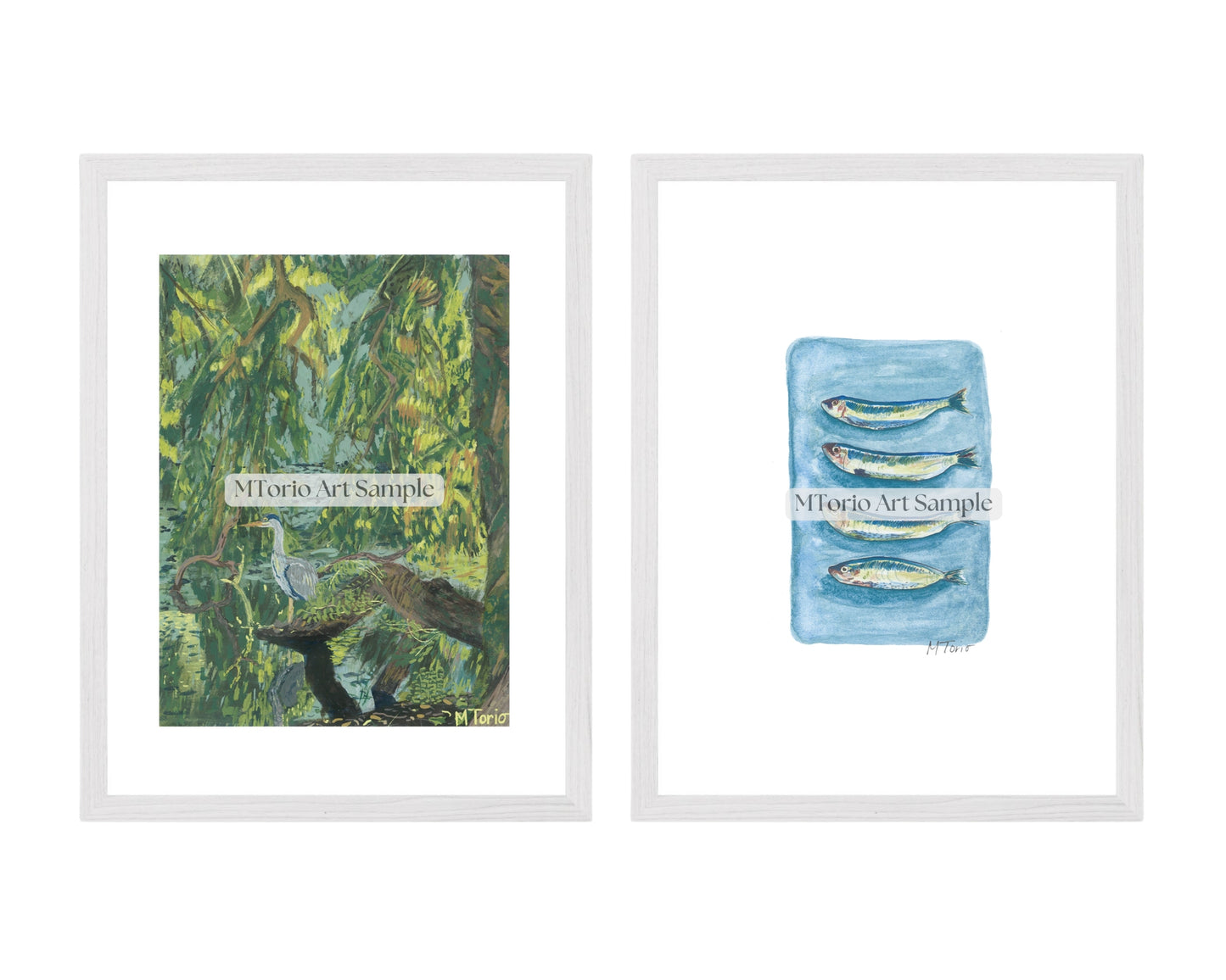 The Heron and Sardines Print Pack