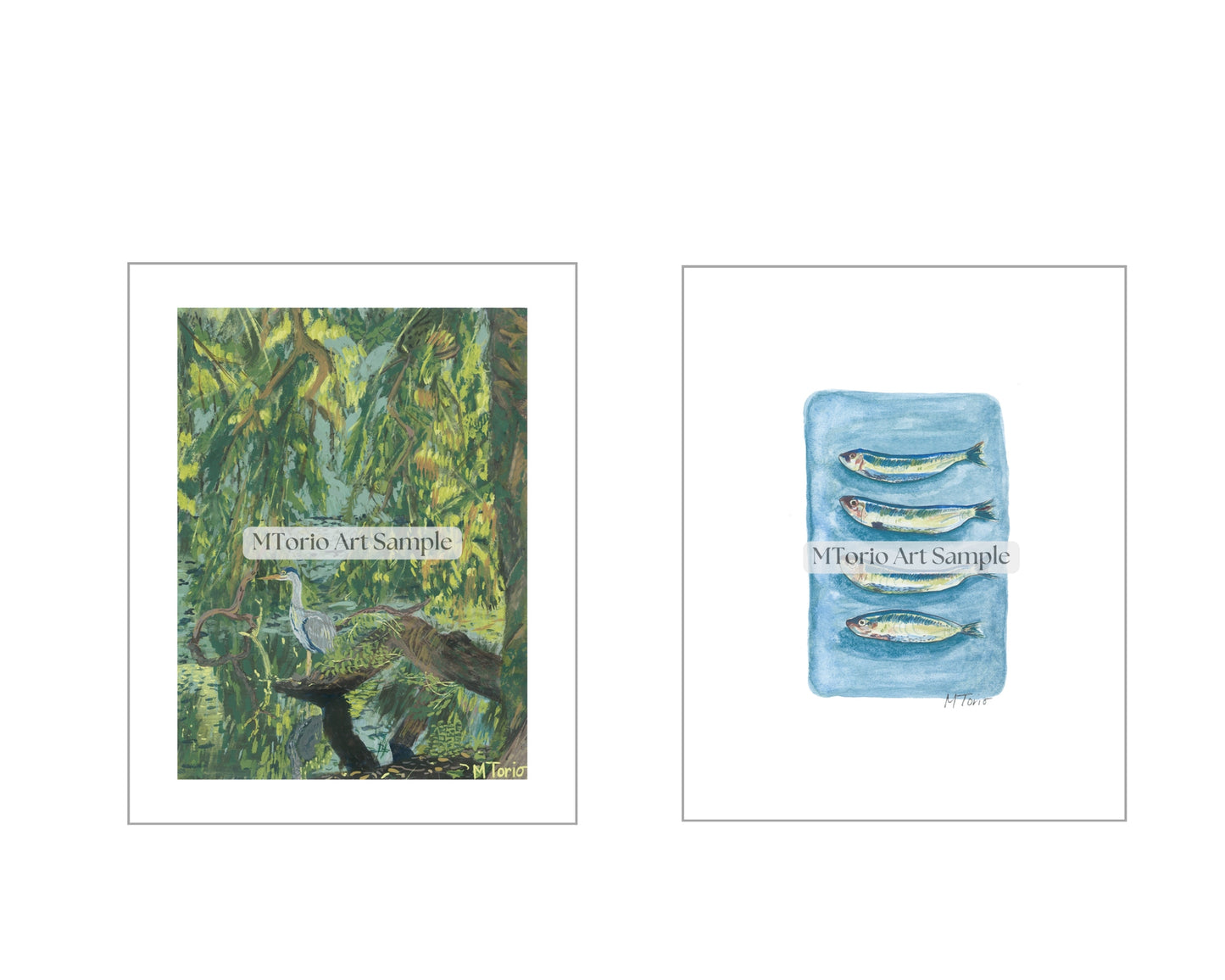 The Heron and Sardines Print Pack