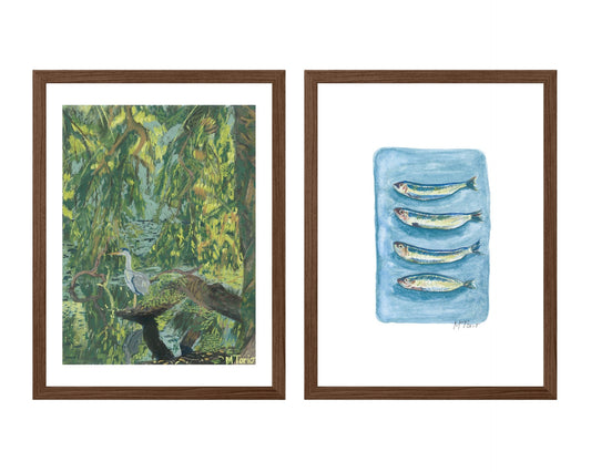 The Heron and Sardines Print Pack